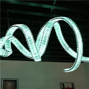 RGB Dimming Swirl Crystal Chandelier