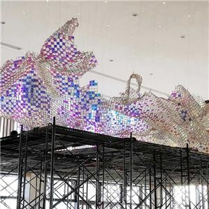 Hand-woven Colorful Glass Mesh Installation Art