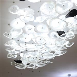 Large Engineering White Plate Chandelier