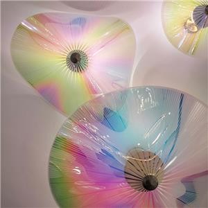 Colorful Acrylic Lotus Leaf Living Room Chandelier