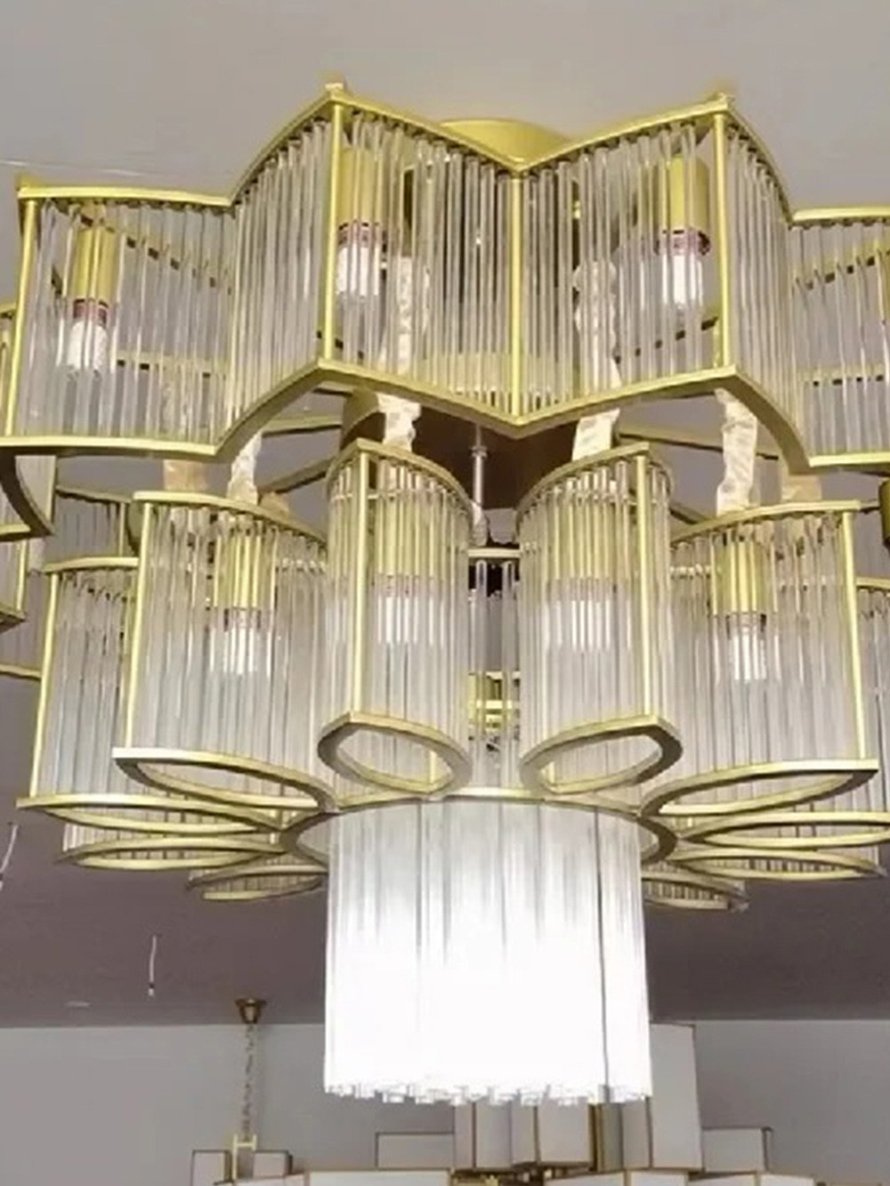 golden chandelier led