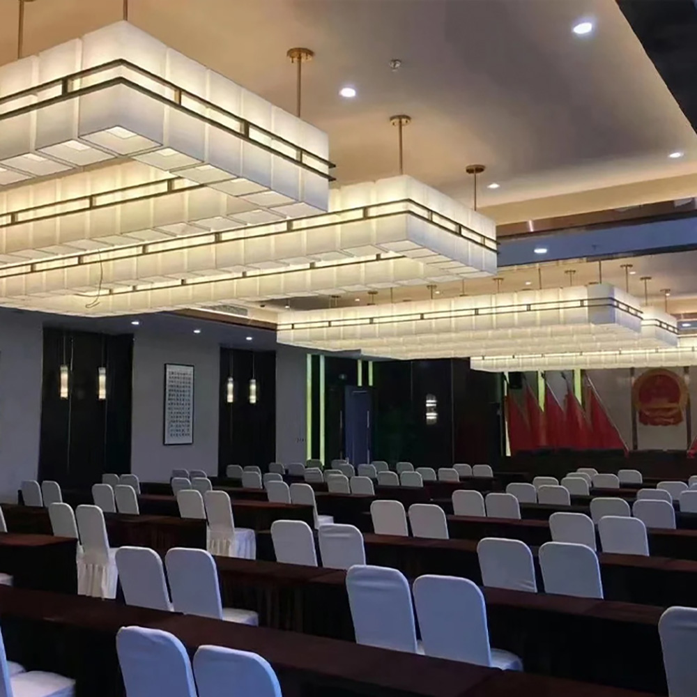 Customized Meeting Room Large Modern Classic White Pentant Chandelier LED