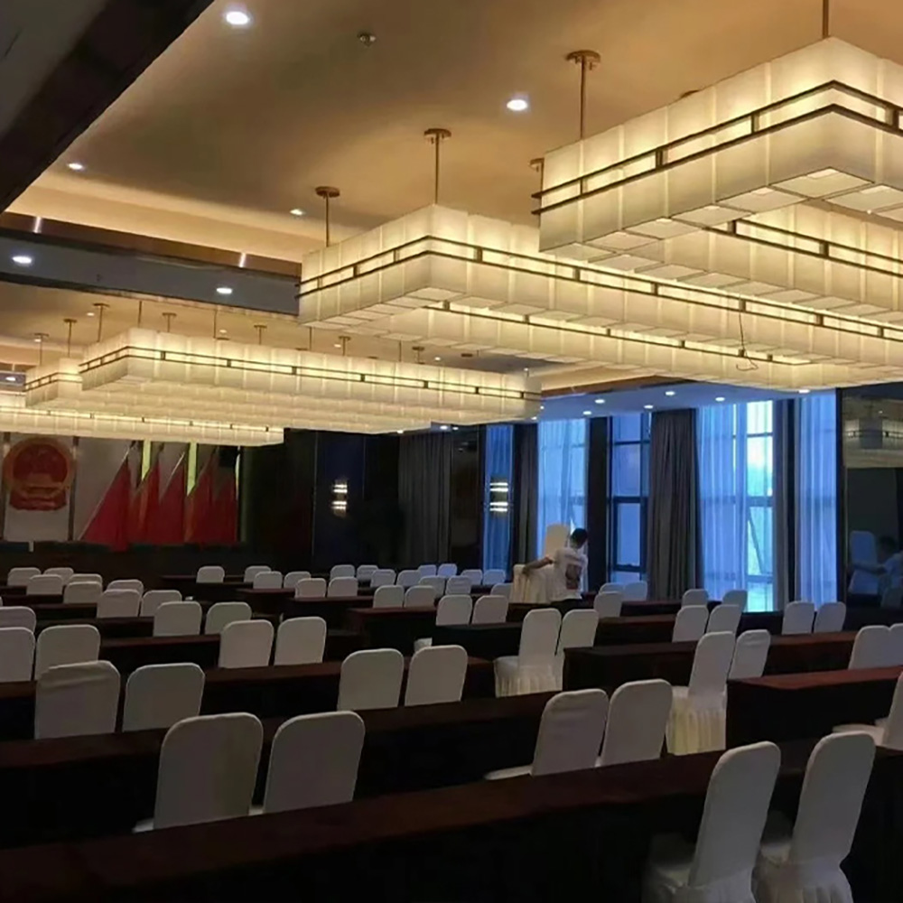 Customized Meeting Room Large Modern Classic White Pentant Chandelier LED