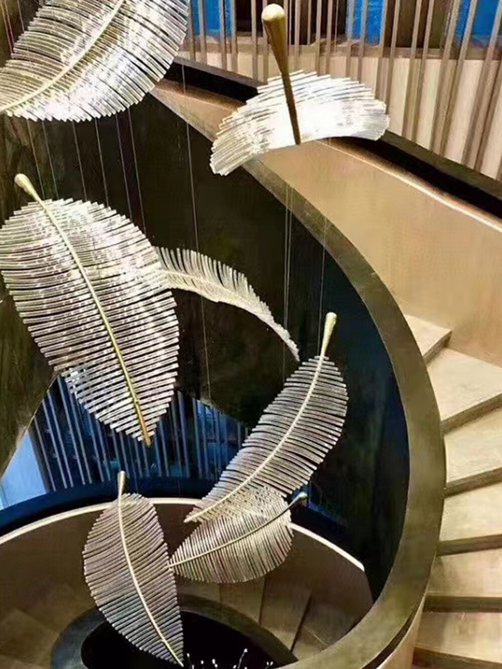 glass chandelier luxury hotel
