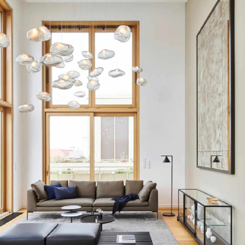 Living Room Custom Design Shell Glass Chandelier Pendant Light