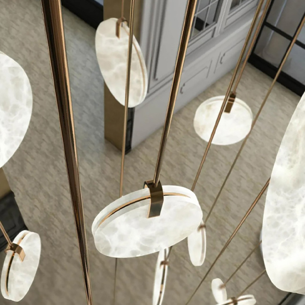Home Decorative Modern Round Living Room Chandelier Marble for Bedroom