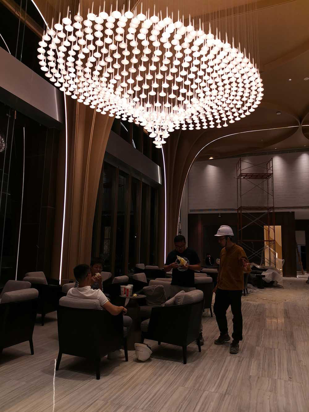 round crystal chandelier