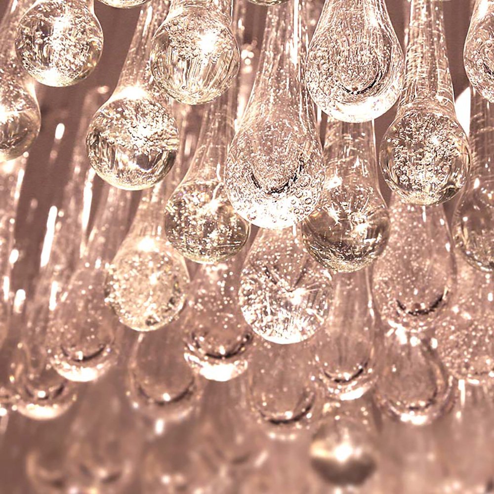 Wave Shaped Murano Glass Hotel Custom Room Luxury Chandelier for Hotel
