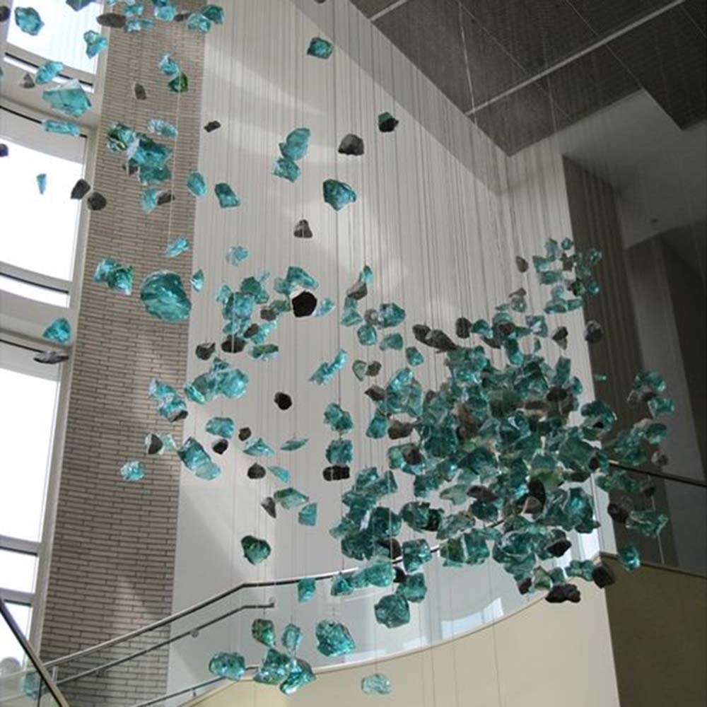 Colored Murano Glass Hanging Drop Luxury Entrance Ceiling Chandelier for Home