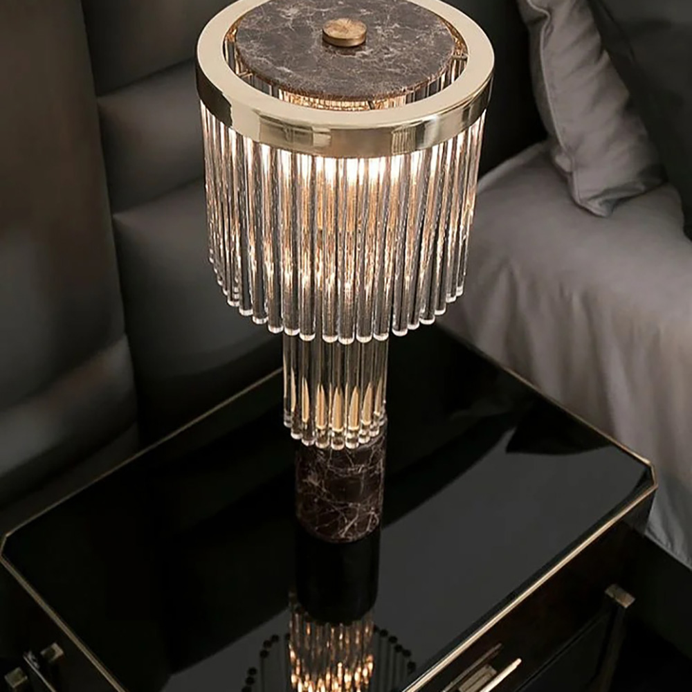 Factory wholesale customized simple living room bedroom glass table lamp
