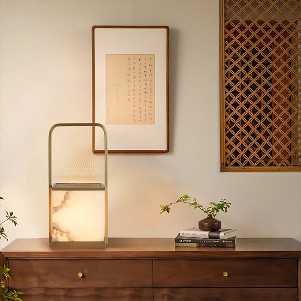 Light luxury minimalist bedroom study living room decoration portable table lamp