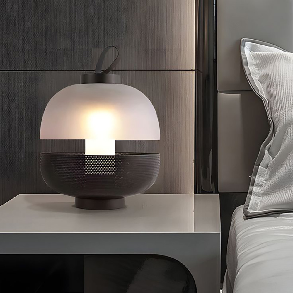 Nordic modern designer simple frosted glass bedroom decorative table lamp
