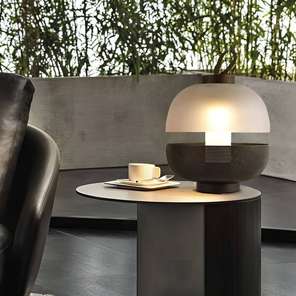 Nordic modern designer simple frosted glass bedroom decorative table lamp