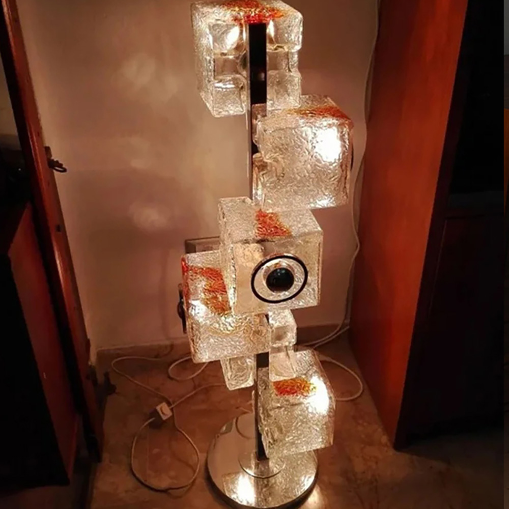 Artistic design metal base glass decoration home atmosphere floor lamp