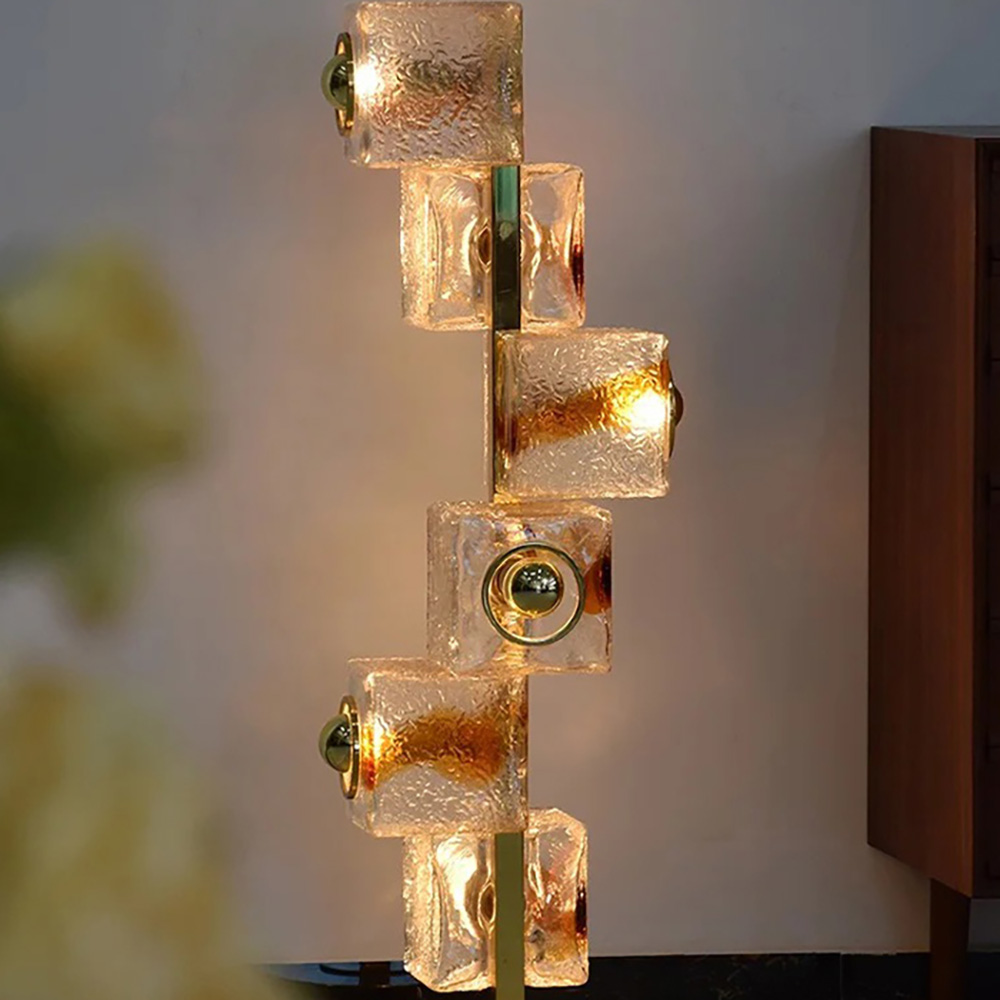 Artistic design metal base glass decoration home atmosphere floor lamp