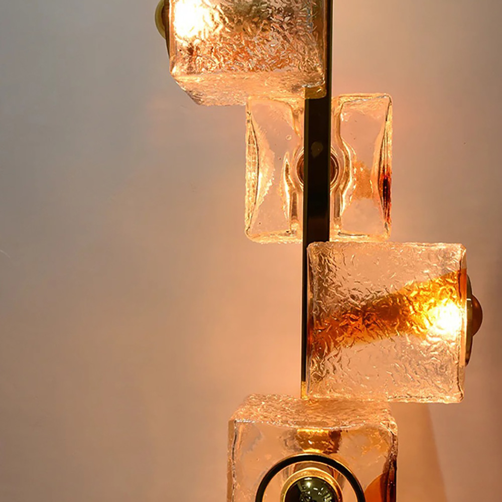 Artistic design metal base glass decoration home atmosphere floor lamp