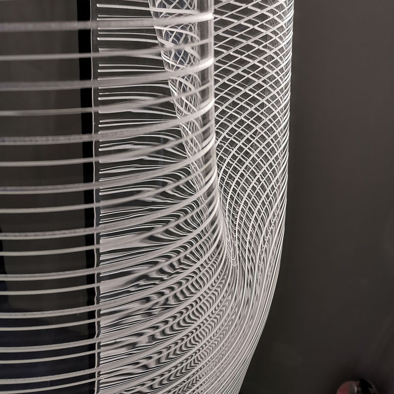 Ribbon design metal base floor lamp custom living room floor lamp