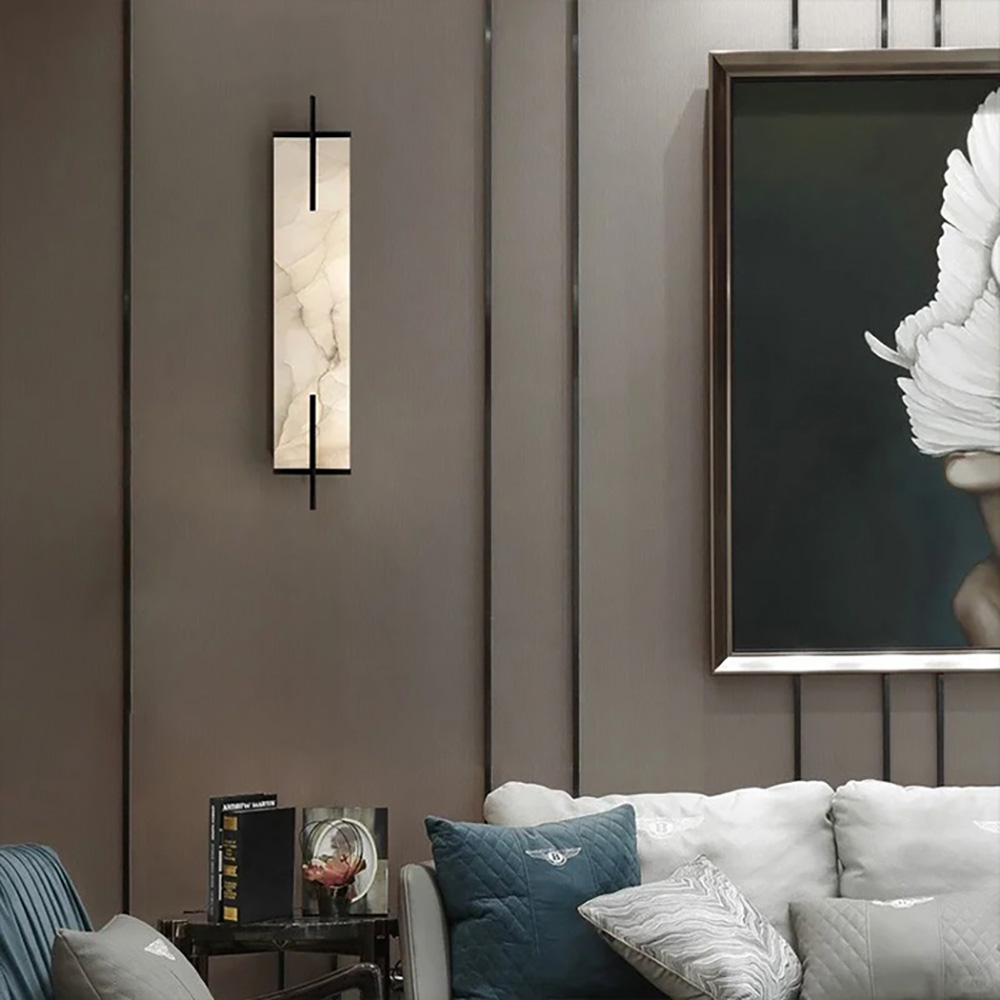 Chinese style marble wall lamp background wall bedroom corridor decorative wall lamp