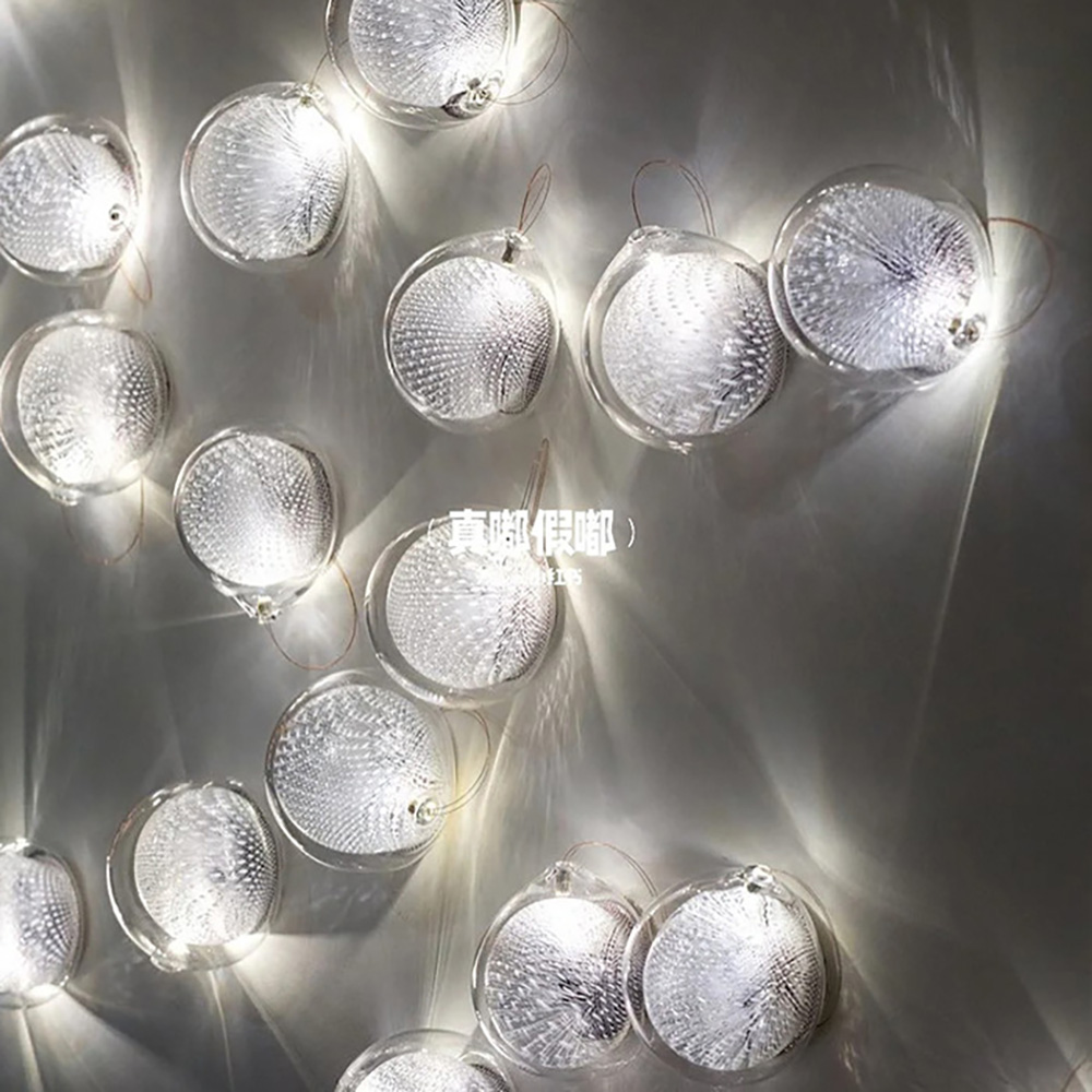 Creative jellyfish design glass wall lamp restaurant living room decorative wall lamp