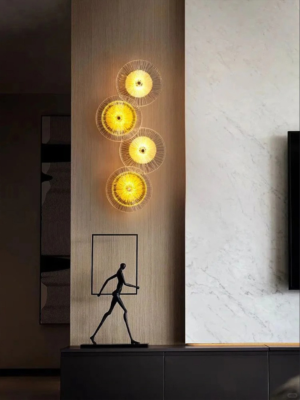 golden wall light