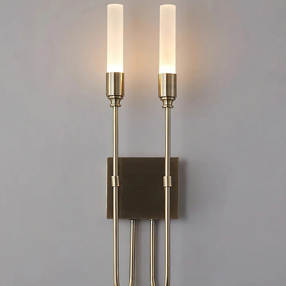 Modern indoor double head wall lamp villa living room decorative wall lamp
