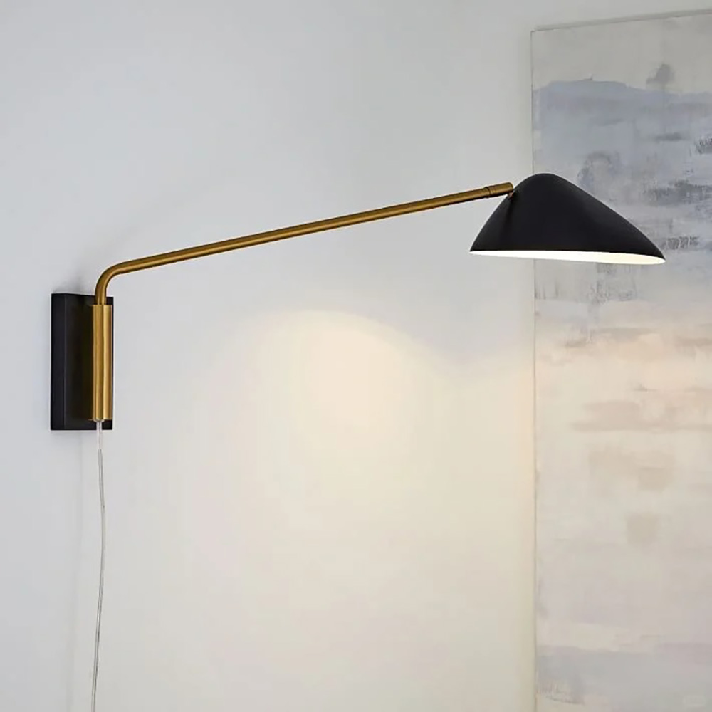 Simple industrial style metal wall lamp office living room wall lamp