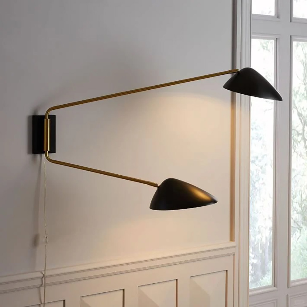 Simple industrial style metal wall lamp office living room wall lamp