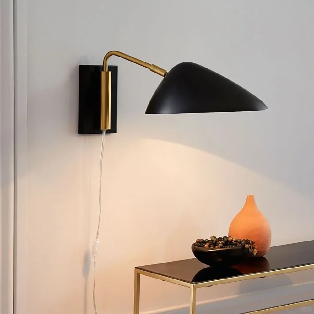 Simple industrial style metal wall lamp office living room wall lamp