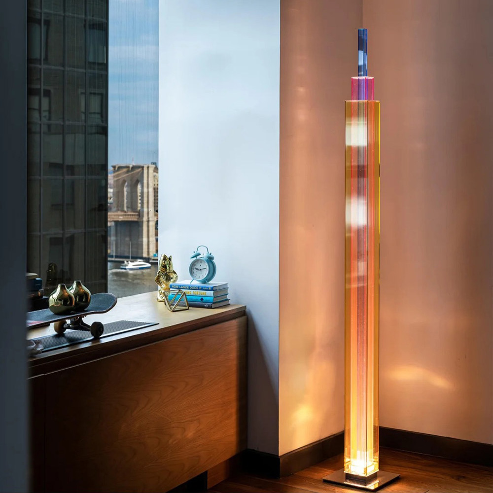 LED color light floor lamp dimmable floor lamp exhibition hall living room