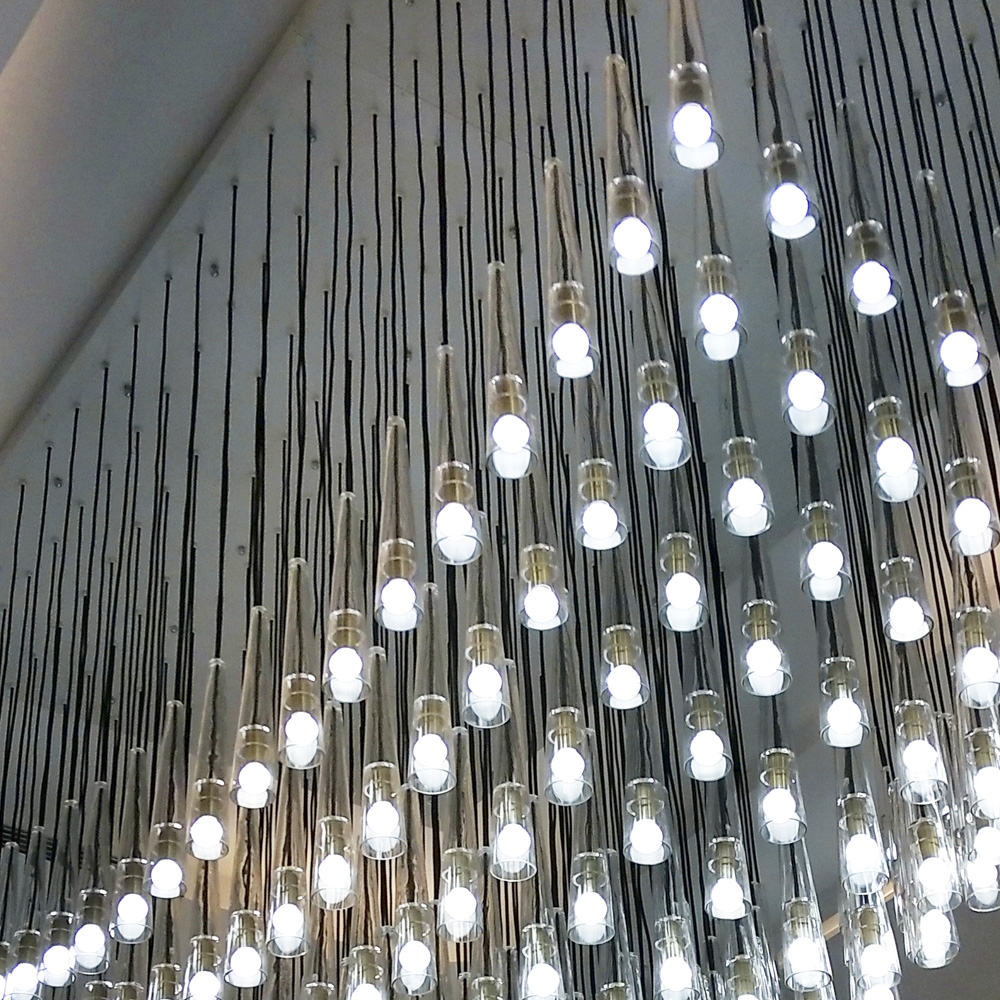 Customized Parametric design custom crystal cup chandelier