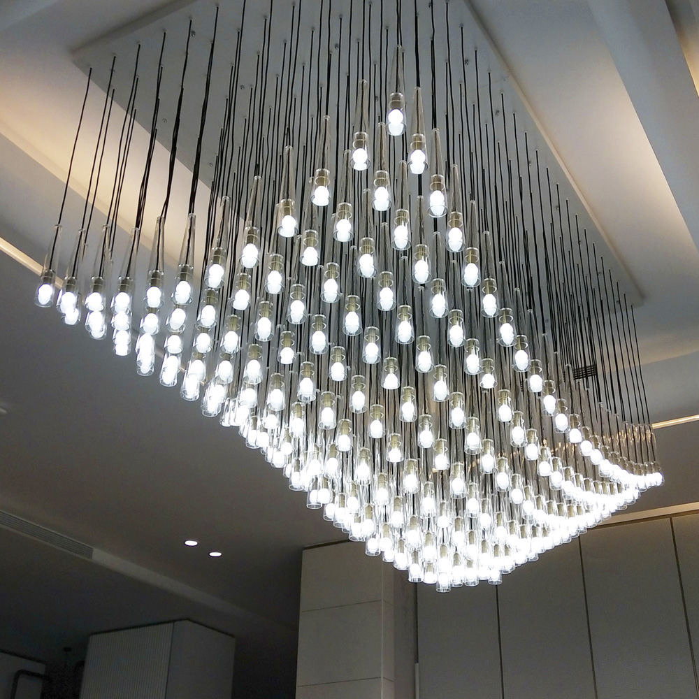 Customized Parametric design custom crystal cup chandelier