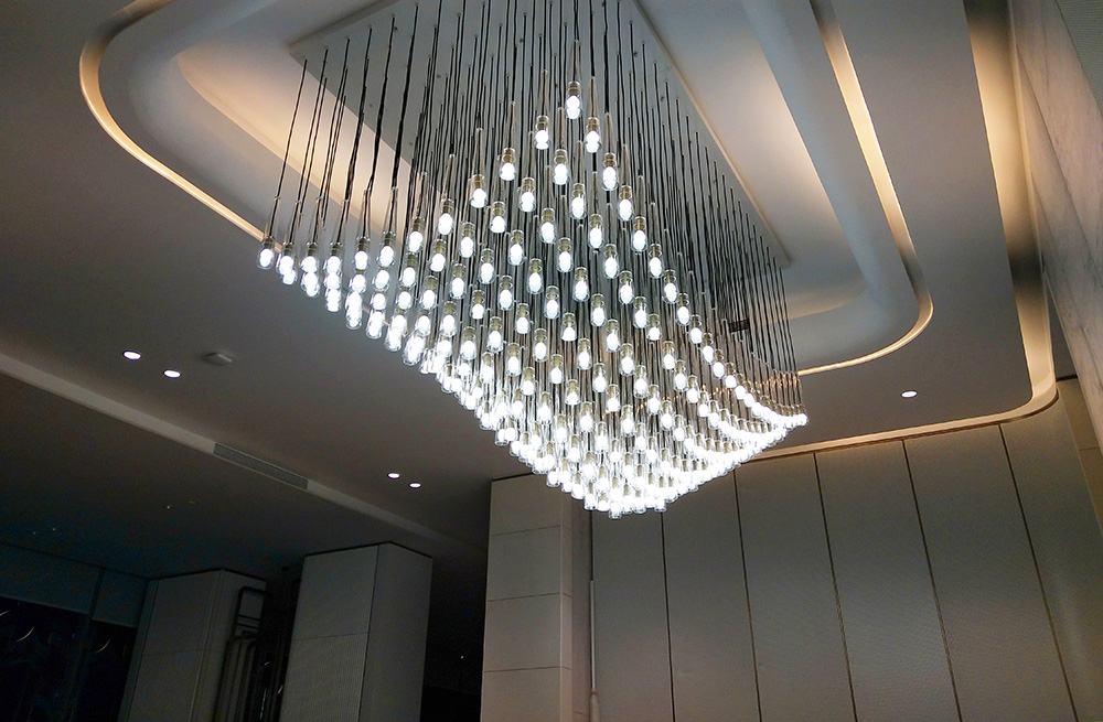 black chandelier