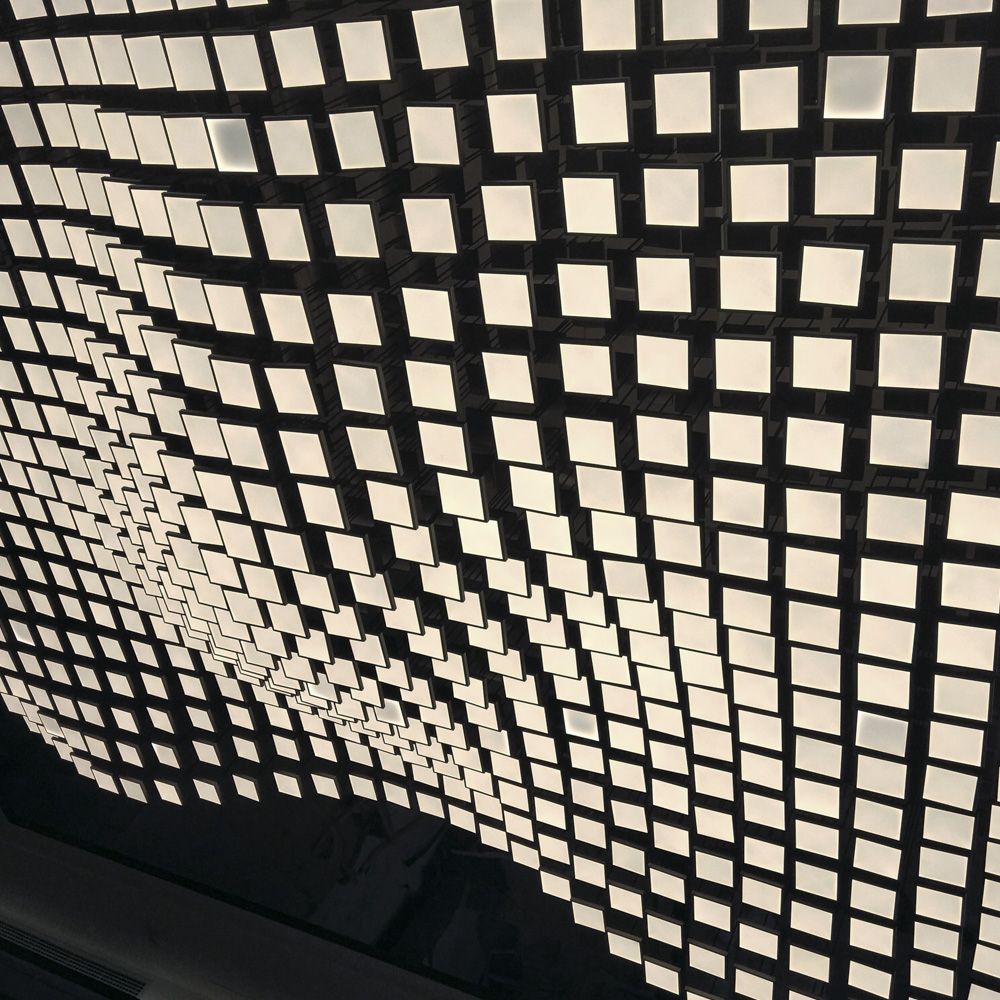 Hotel lobby RGB programming custom acrylic and stainless steel chandelier