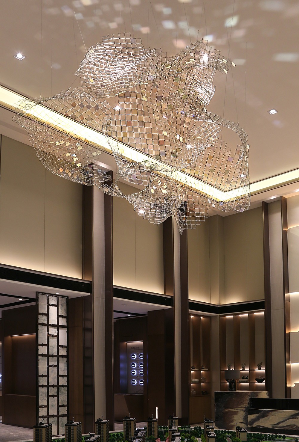 chandeliers large hotel