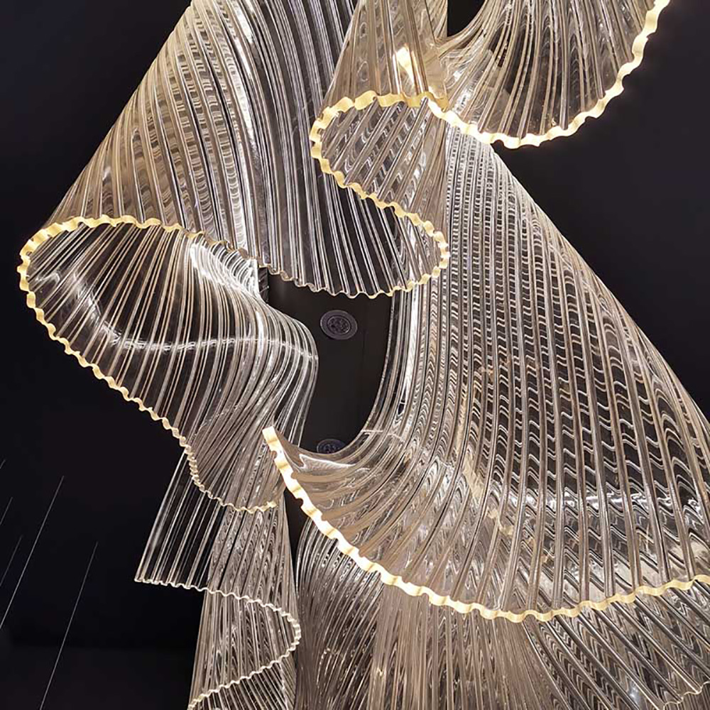 Designer acrylic skirt chandelier customized for hotel villa high-end club