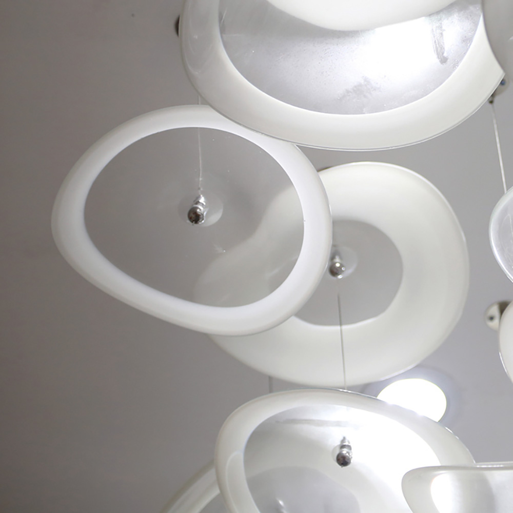 Unique design flower shape custom acrylic chandelier for home villa hotel