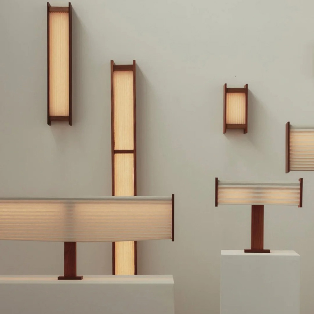 Japanese style wooden floor lamp home atmosphere bedroom living room floor lamp