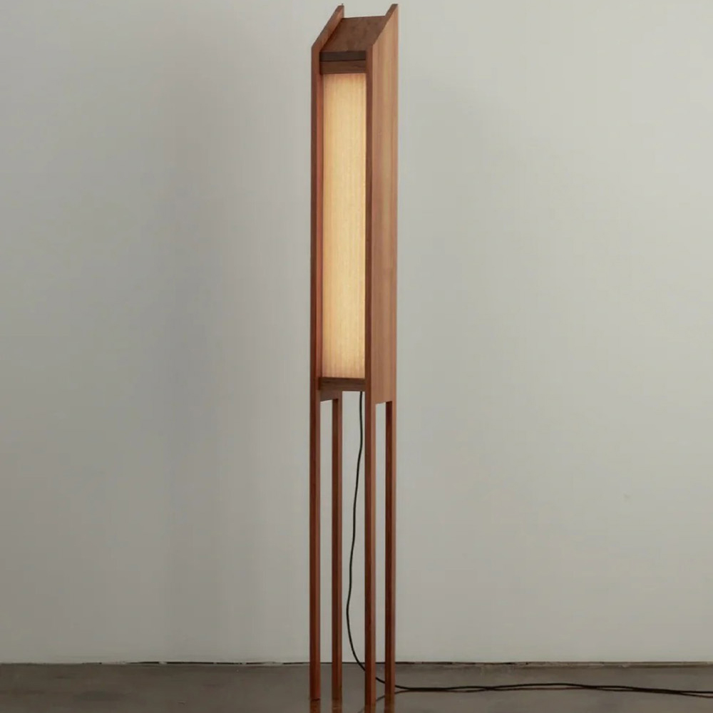 Japanese style wooden floor lamp home atmosphere bedroom living room floor lamp