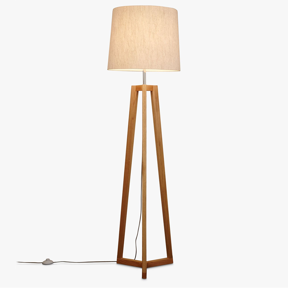 Rattan wooden floor lamp modern simple bedroom living room lamp