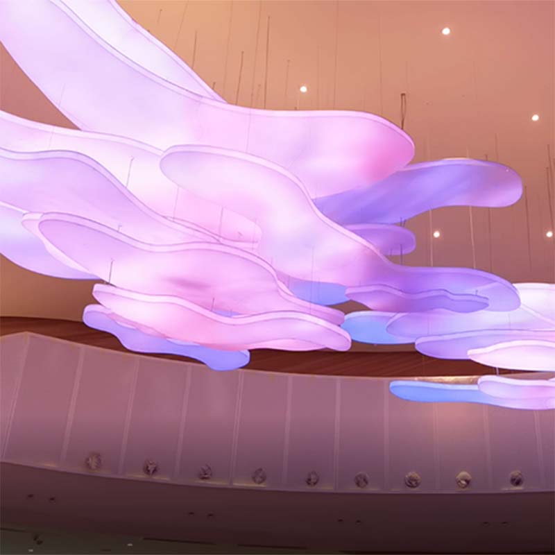 Hotel lobby lighting programming art design chandelier LED control chandelier