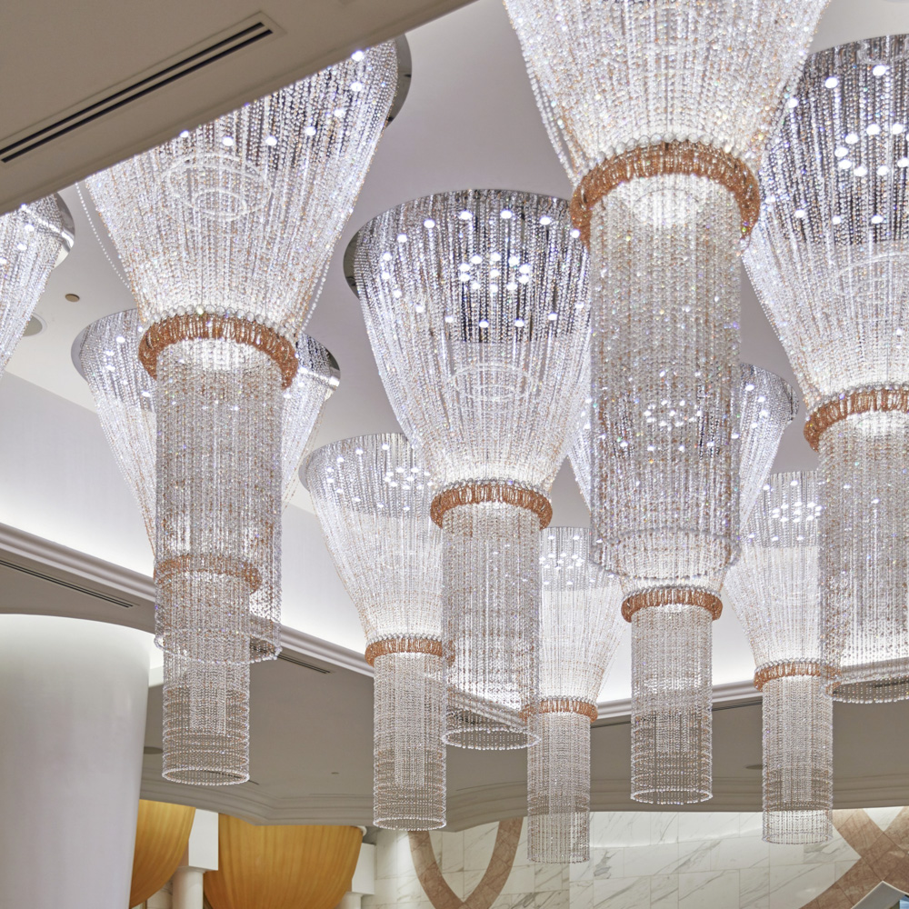 Modern luxury crystal custom chandelier for hotel lobby banquet hall
