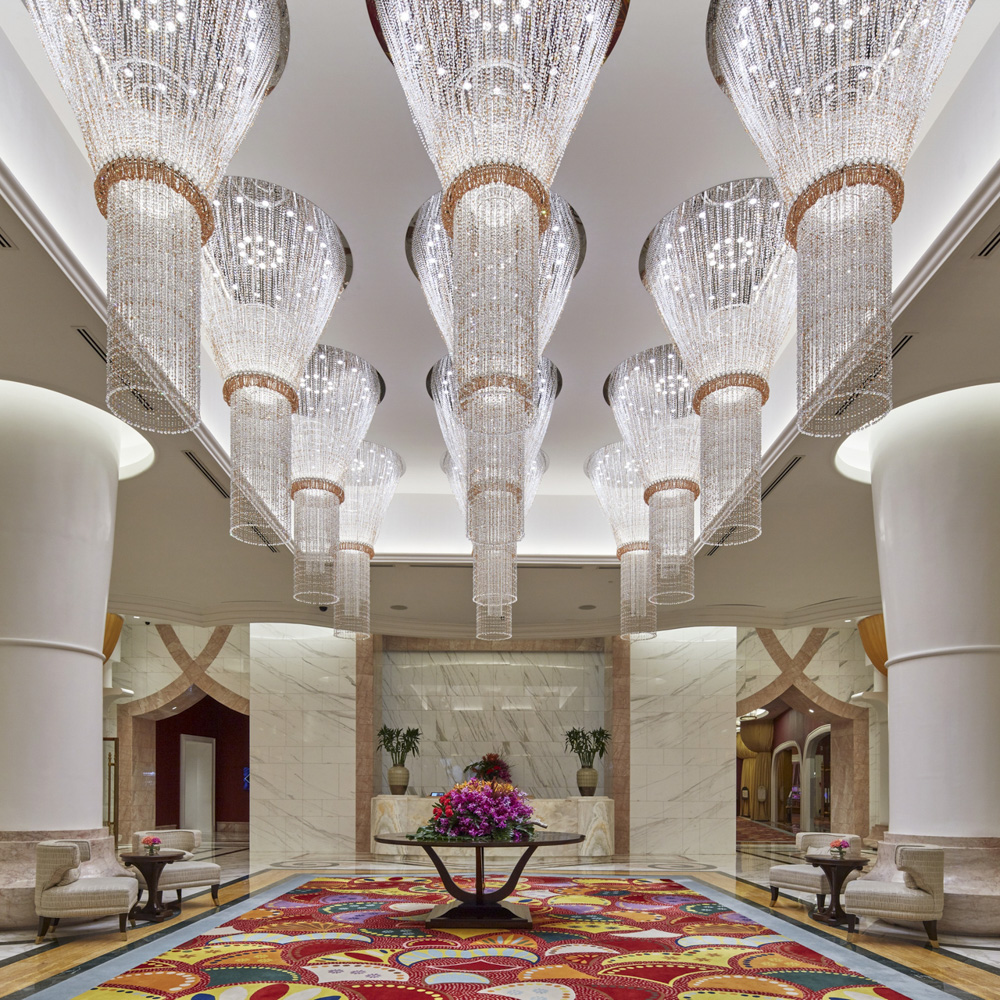 Modern luxury crystal custom chandelier for hotel lobby banquet hall