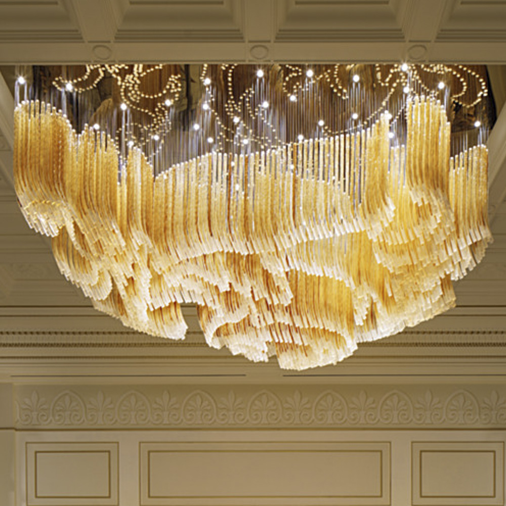 Luxury custom crystal chandelier hotel lobby decorative lighting