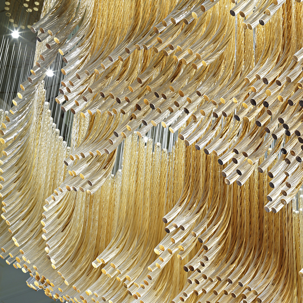 Luxury custom crystal chandelier hotel lobby decorative lighting