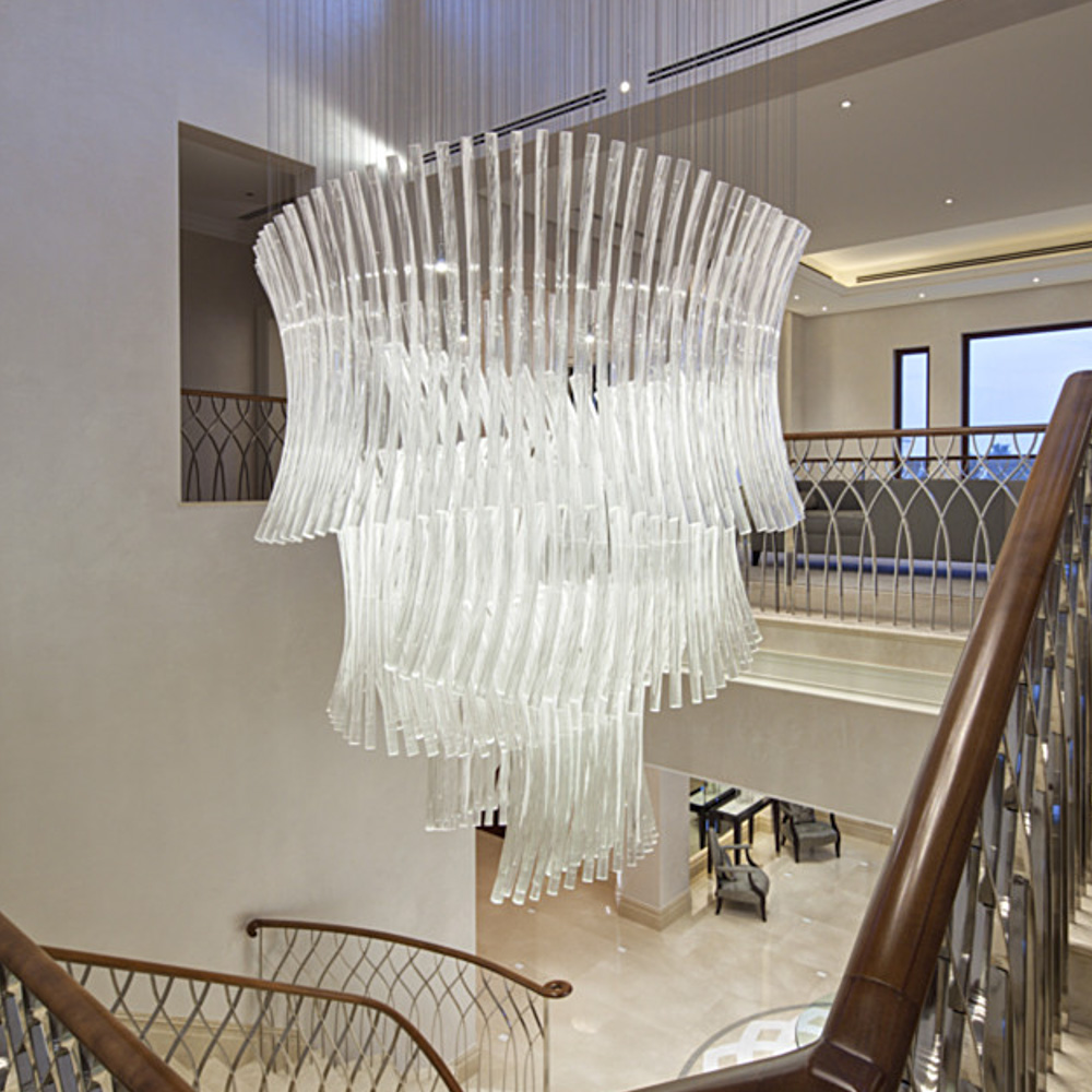 Customized Hall Custom Size Lamp Pendant Interior Large Modern Lighting Crystal Chandelier