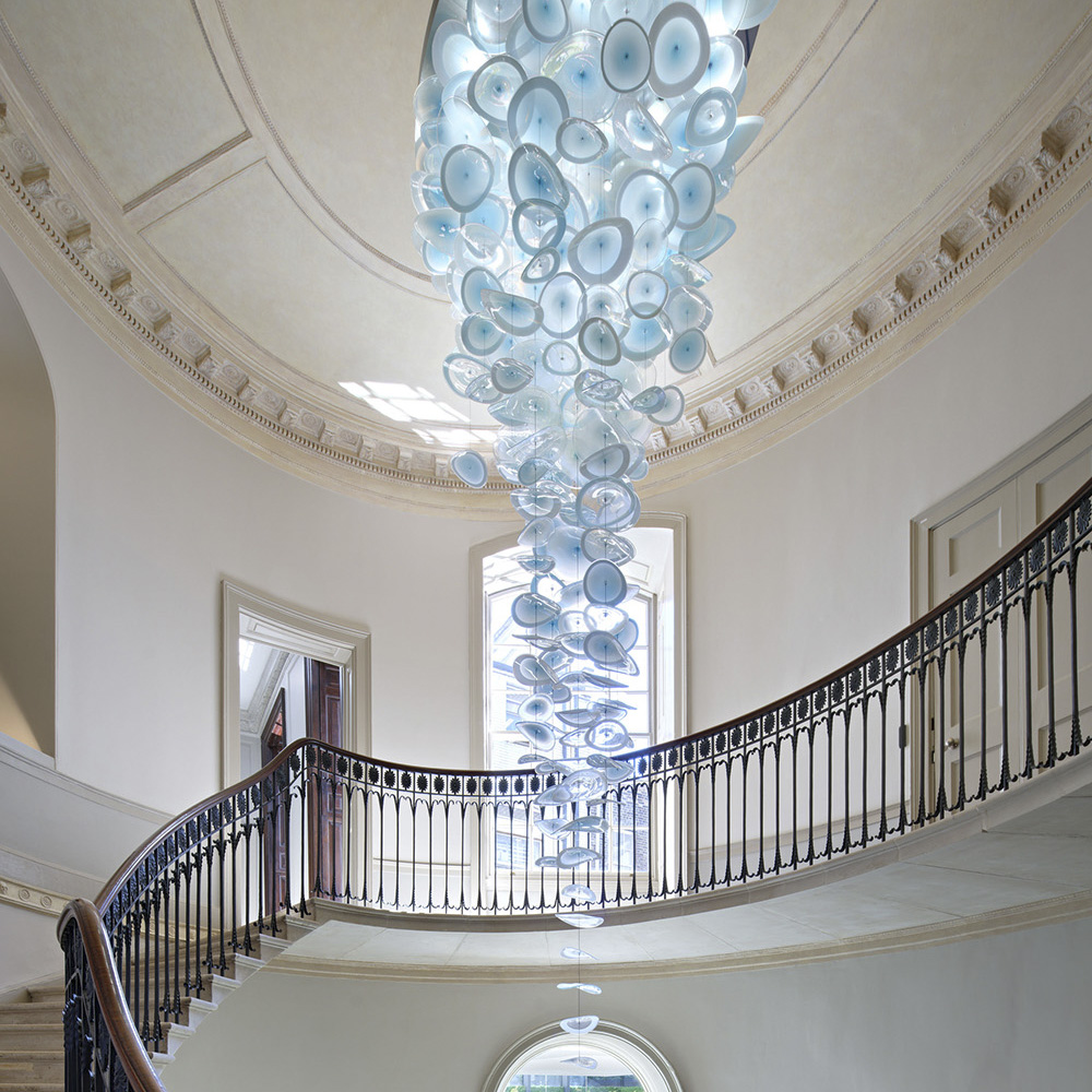 Blue Modern Hotel Chandeliers and Pendant Lights Ceiling Nordic Glass Hanging Lamp