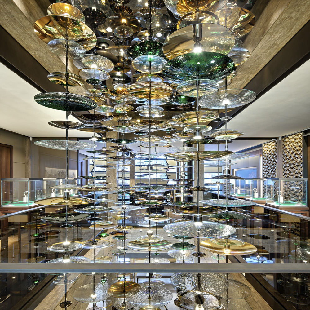 Colorful Hanging Chandelier Pendant Light Hotel Ceiling Lighting Glass Modern Chandelier