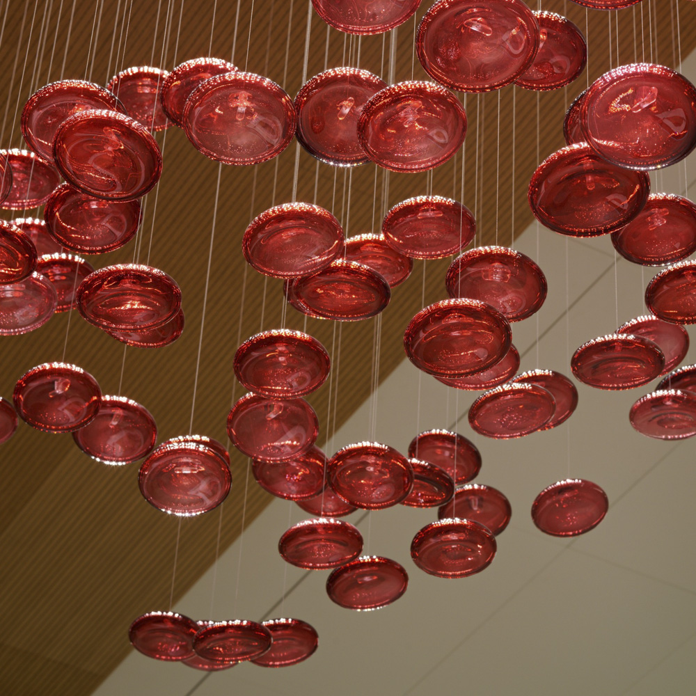 Customized Red-Chandelier Modern Luxury Hanging Lights High Quality for Wedding