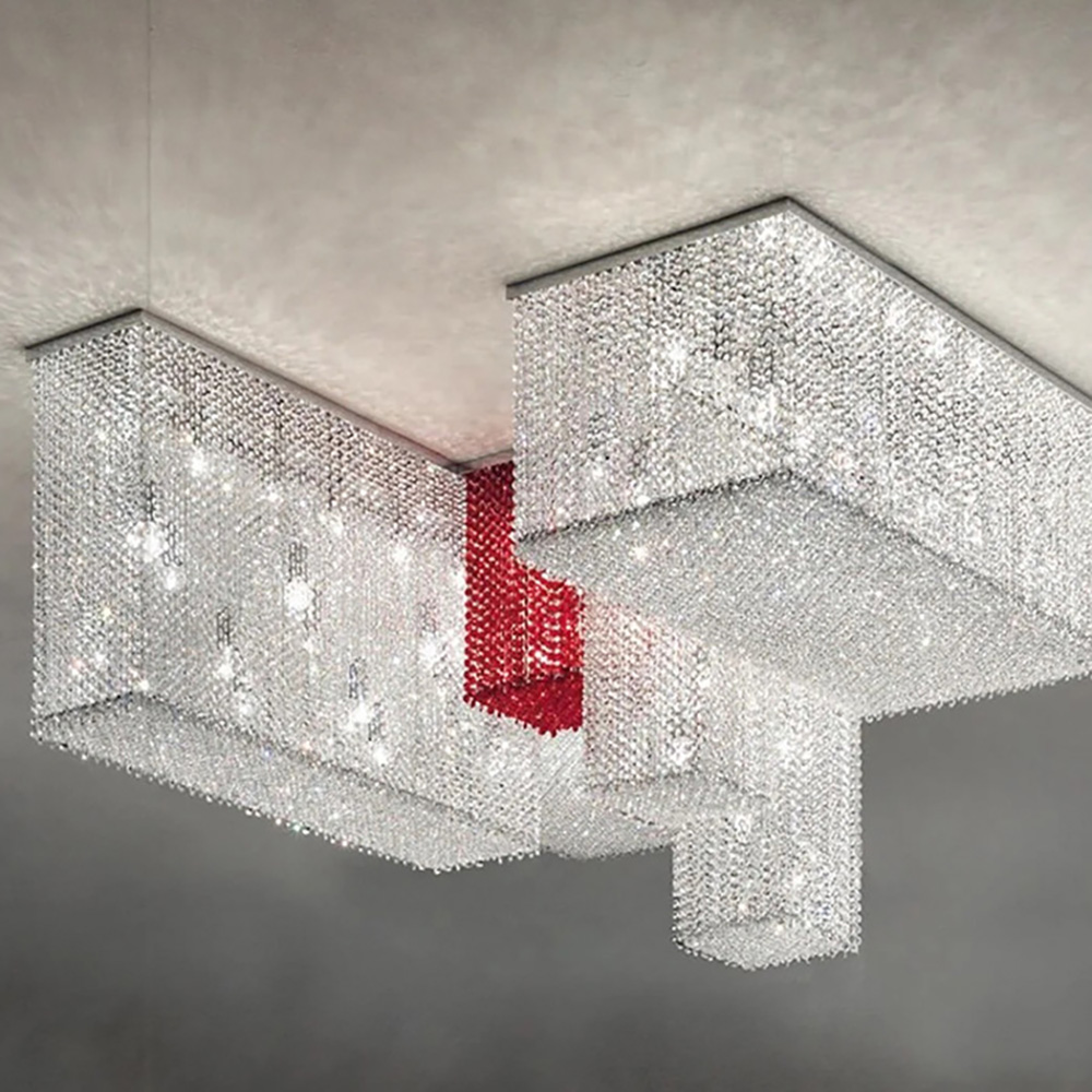 Special Design Modern Crystal Hotel Custom High Ceiling Luxury Chandelier for Hotels-