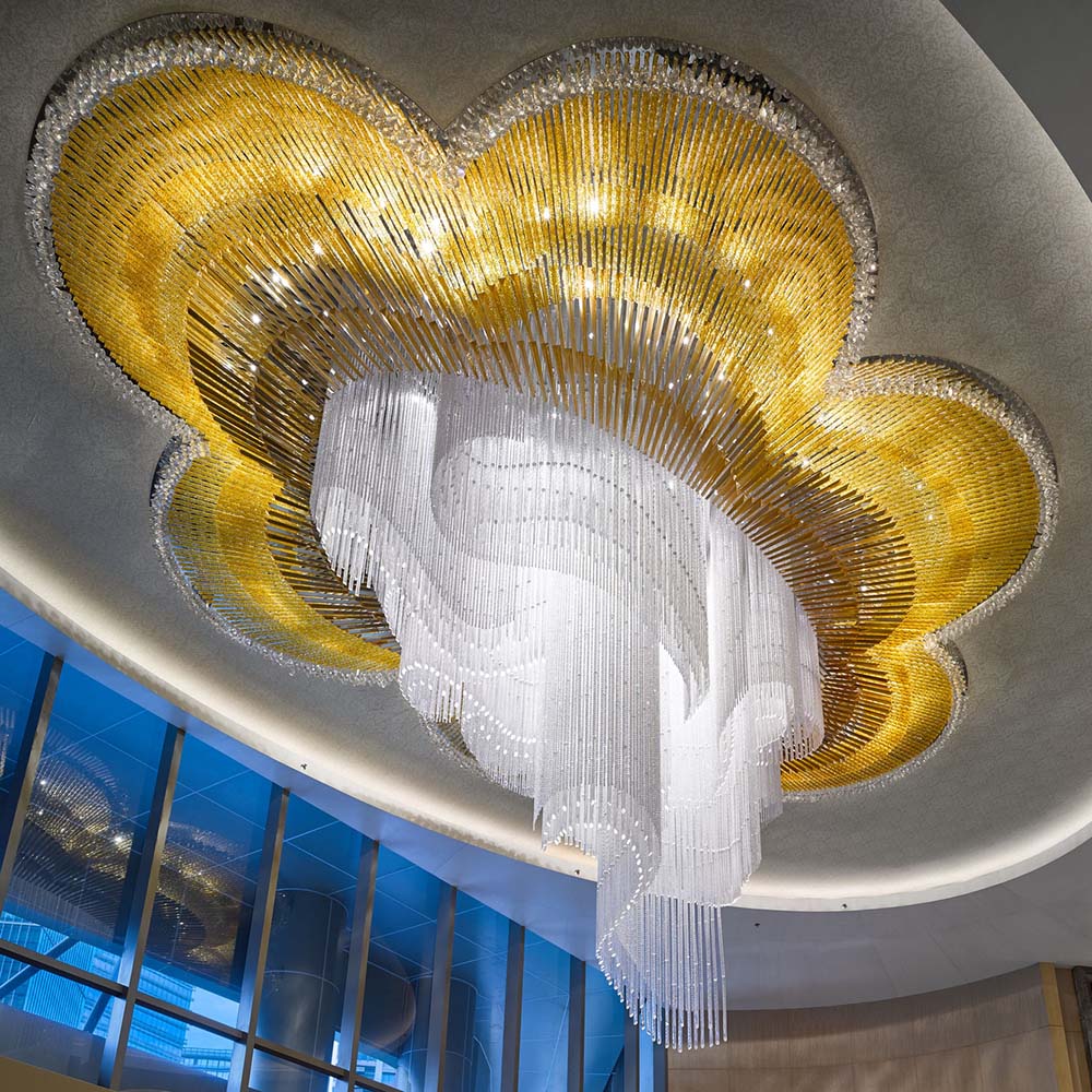 Luxury Crystal Villa Hotel Lobby Modern Art Hanging Chandelier Pendant Light